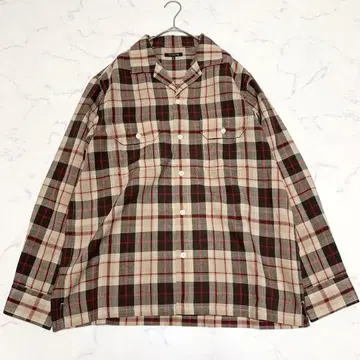 MACKINTOSH LONDON 면 린넨 셔츠 자켓 XL 체크 린넨