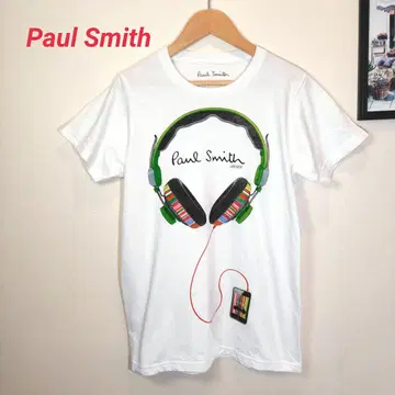 Paul Smith 헤드폰 T셔츠 화이트 small