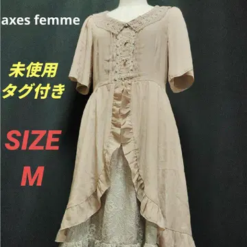 미사용 택 포함 axes femme 프릴 원피스 꽃무늬 레이스