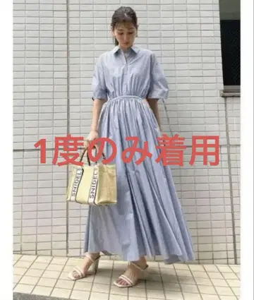 SNIDEL Sustainable 백 슬릿 셔츠 원피스 스나이델