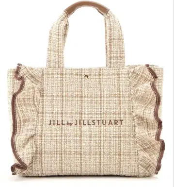 질 바이 질 스튜어트 JILLSTUART 트위드 프릴 토트백