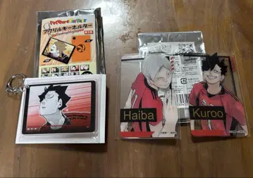 하이큐 쿠로오 테츠로 리에프 아크릴 키링 금박 클리어 카드