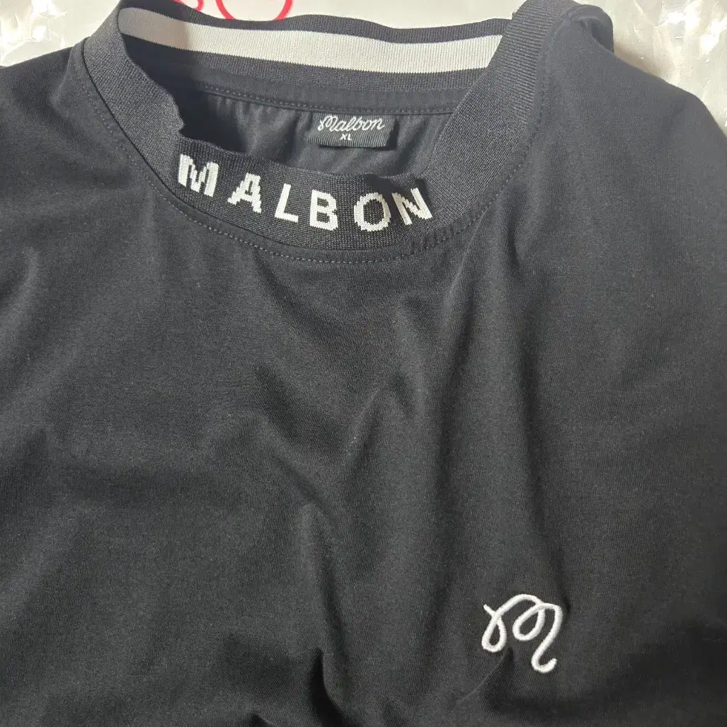 Malbon■(W)COOL Collar T-shirt■送料込 Malbon Golf Base Layer - Evergreen Compression Mock - Black SS24
