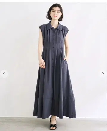 코코딜 슬리브리스 셔츠 원피스