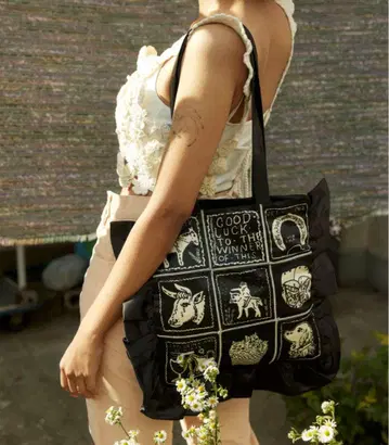 HEY! Mrs ROSE 벨로아 플라워 TOTE