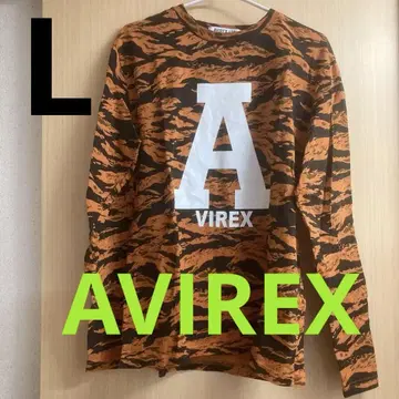 AVIREX 호랑이 패턴 긴팔 티셔츠