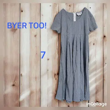 BYER TOO! 스트라이프 반팔 롱 원피스 사이즈 7 해외 구제 의류