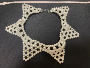 탈부착 카라 펄 목걸이