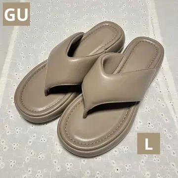 GU 플랫폼 플립플랍 L 사이즈 베이지