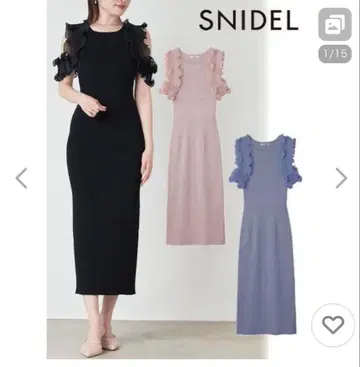 새상품급 스나이델 SNIDEL 플리츠 프릴 도킹 원피스