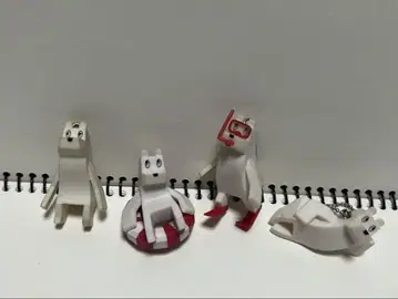 코카콜라 시로쿠마 피규어 스트랩 4개 세트