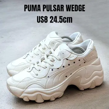 PUMA 푸마 팔서 웨지 24.5cm 도트 무늬 통굽 스니커즈