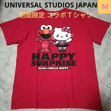 새상품급 한정판 USJ 엘모 헬로키티 콜라보 T셔츠 M