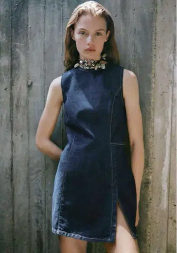 ZARA 핏 데님 원피스 데님 원피스 미니 원피스