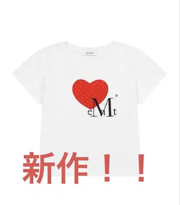 mucent 티셔츠 화이트 금년 가을 신규 패턴 미사용 미개봉 새 상품