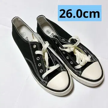 스니커즈 26.0cm 블랙 심플 스트링 슈즈 남녀 공용