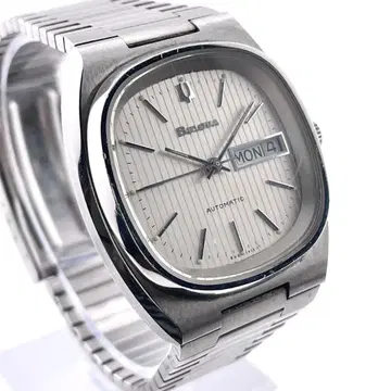 [가능] BULOVA 오토매틱 손목시계 데이데이트 실버 빈티지