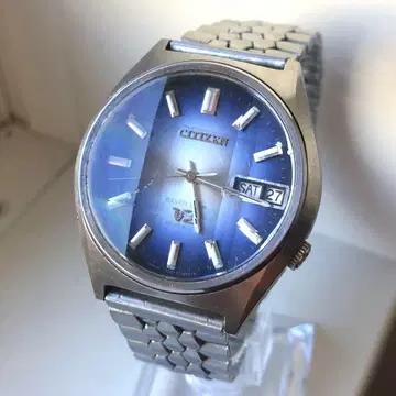 CITIZEN V2 세븐스타 오토매틱 시계 파랑 다이얼 빈티지