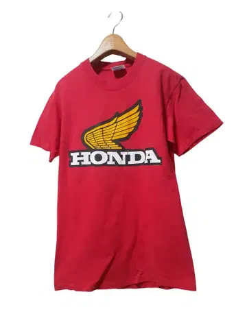 00년대 Hanes HONDA 로고 티셔츠 S 빨간색 윙 마크 90년대