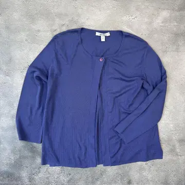 Max Mara 보라색 블루 가디건 7부 소매