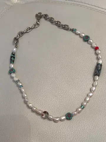 OPENING ACT 리얼 랜덤 펄 브라스 체인 펄 목걸이