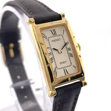 [ 작동 ] SEIKO SPIRIT 스퀘어 손목시계 여성용 새 배터리