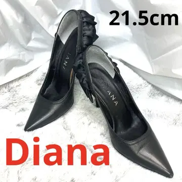 [무료배송] DIANA 블랙 가죽 x 프릴 힐 펌프스 스틸레토