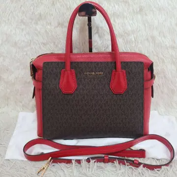 MICHAELKORS 2way 백 와인 레드 브라운 보관 가방