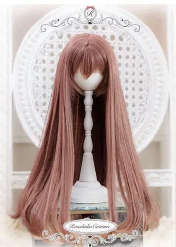 인형 가발 9inch 원컬 롱 로즈 9인치