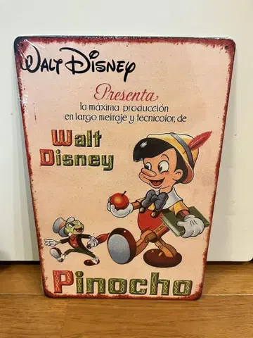 Walt Disney Pinocho 알루미늄 포스터