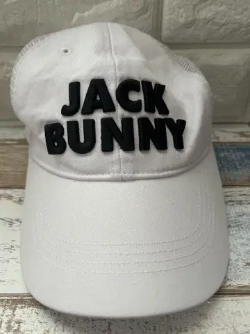 새상품급! JACK BUNNY 화이트 메쉬 캡