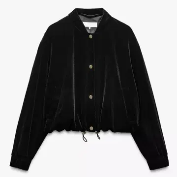 완판템 ZARA 벨벳 봄버 자켓
