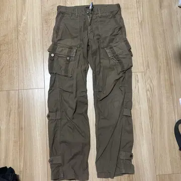 카키 워크 팬츠 카고 팬츠