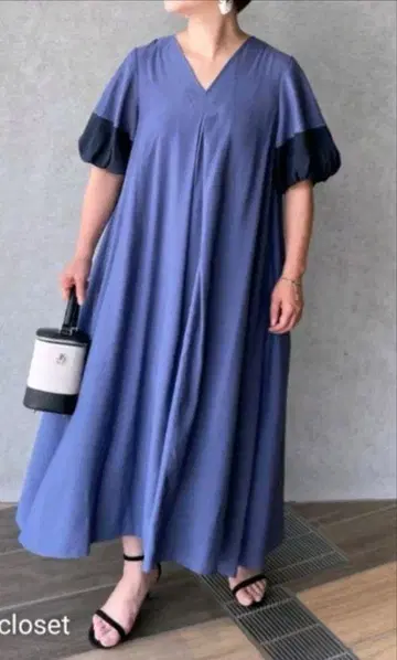 keep my closet 접촉 냉감 원피스 S 사이즈 블루