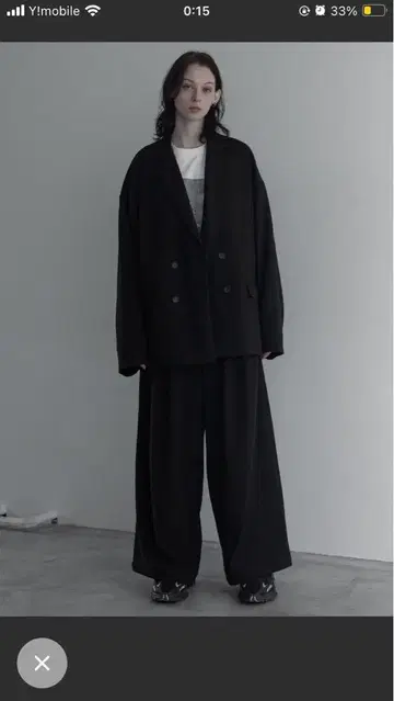 remer loose basic double tailored jacket