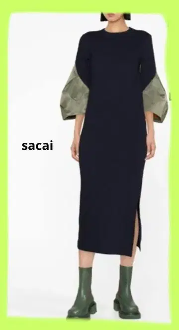 sacai 롱 원피스 7부 소매 정도