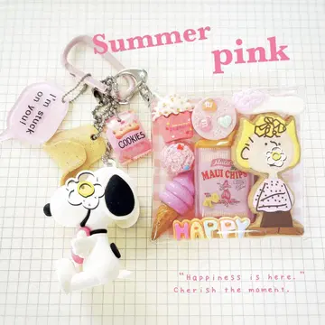가챠  파우치 Summer 핑크 아이스크림 스위츠 파우치 cafe