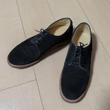 UNITEDARROWS 블랙 스웨이드 레이스업 슈즈