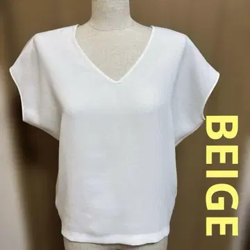베이지 BEIGE 바이컬러 블라우스 화이트 x 베이지 4 온워드 카시야마