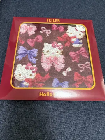 미개봉 새상품 페이러 산리오 콜라보 헬로키티 보르도 손수건
