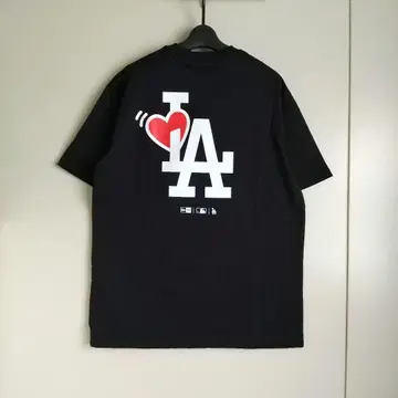 뉴에라 무라사키 스포츠 한정판 반팔 티셔츠 LA 블랙 L 새상품