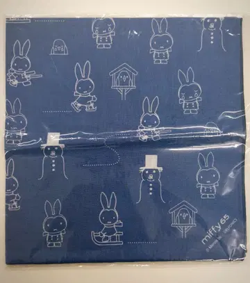 미피 65주년 눈 오는 날 손수건/반다나/블루/눈사람/miffy