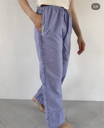 ayakawasaki linen frill pants