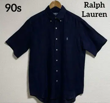 Ralph Lauren 90s 네이비 반팔 셔츠