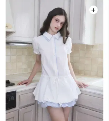 [ muguet ] balloon shirt mini op