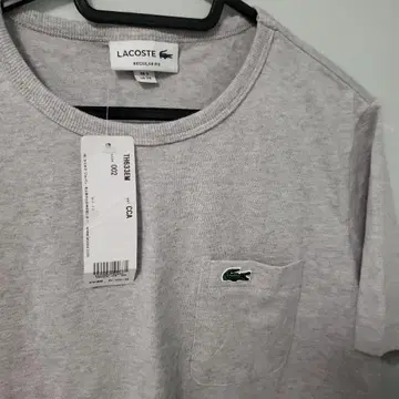 [LACOSTE] 미사용 새상품 그레이 티셔츠 XS 사이즈