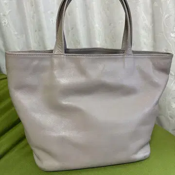가죽 그레이지색 미니 토트백