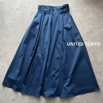 새상품급 UNITED TOKYO 볼륨 타프타 스커트 플레어 스커트 M