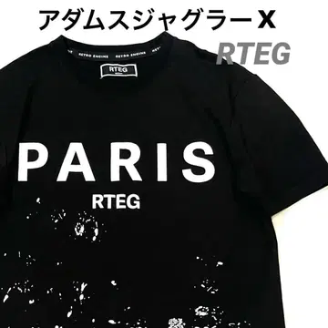 새상품급 아담스 저글러 레트로 엔진 RTEG 셔츠 블랙 라메 로고