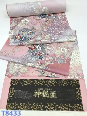 고몬 금박 은박 문양 의장 신비아 새 순수 실크 옷감